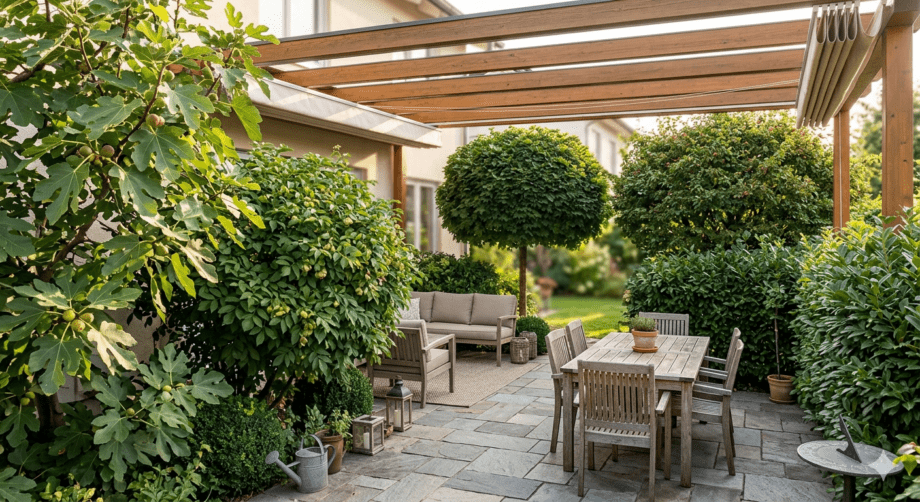 immergrüne Terrassenumrandung